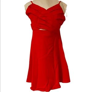 3/$10 🆕 Cherry Red Smoking Hot Mini Dress with Detail & Flare